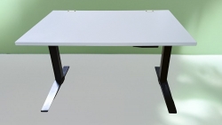 K+N - Schreibtisch - hydr. höhenverstellbar - weiß - 120x80x70-117